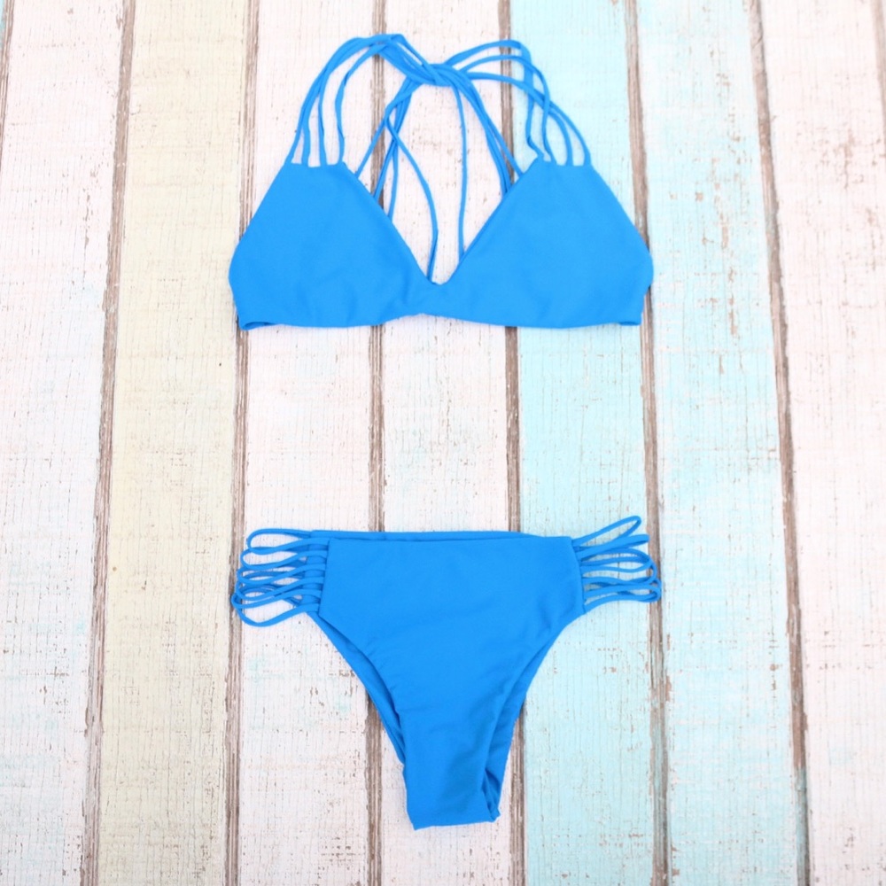 MIKOH Electric Blue Bikini Top Only 🐳